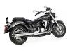 Blackjack 2in1 Auspuffanlage für Yamaha XVS 1300 Midnight Star, E-geprüft 