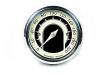 Motoscope Tiny Speedster analoger 49mm Tacho verchromter Ring 