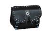 Satteltaschen California, schwarzes Leder 