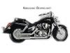 Double Groove für Honda VTX 1800 mit Kat, E-geprüft 